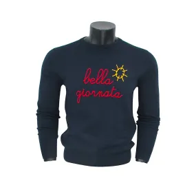 SHOCKLY maglione uomo collo a giro BELLA GIORNATA RO 5M5634 BLU inverno 2022