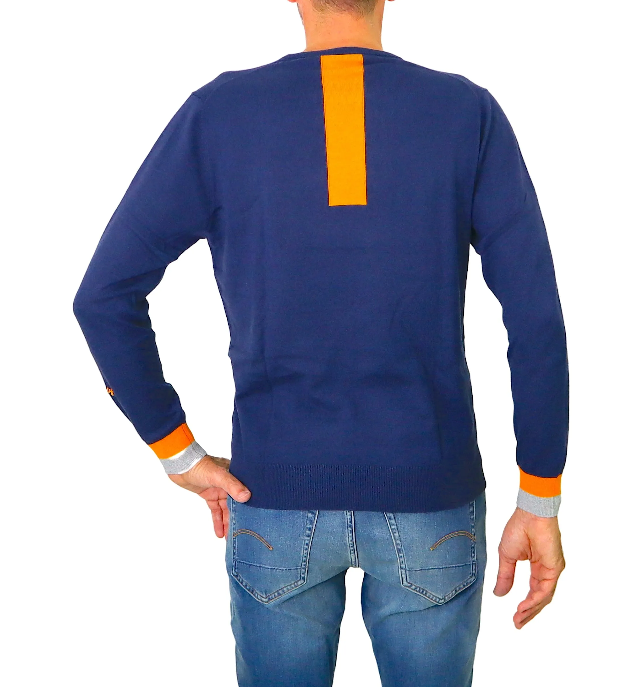 SHOCKLY maglione uomo scollo giro cotone LIVIGNO ROUND 7M5317 BLU inverno 2023