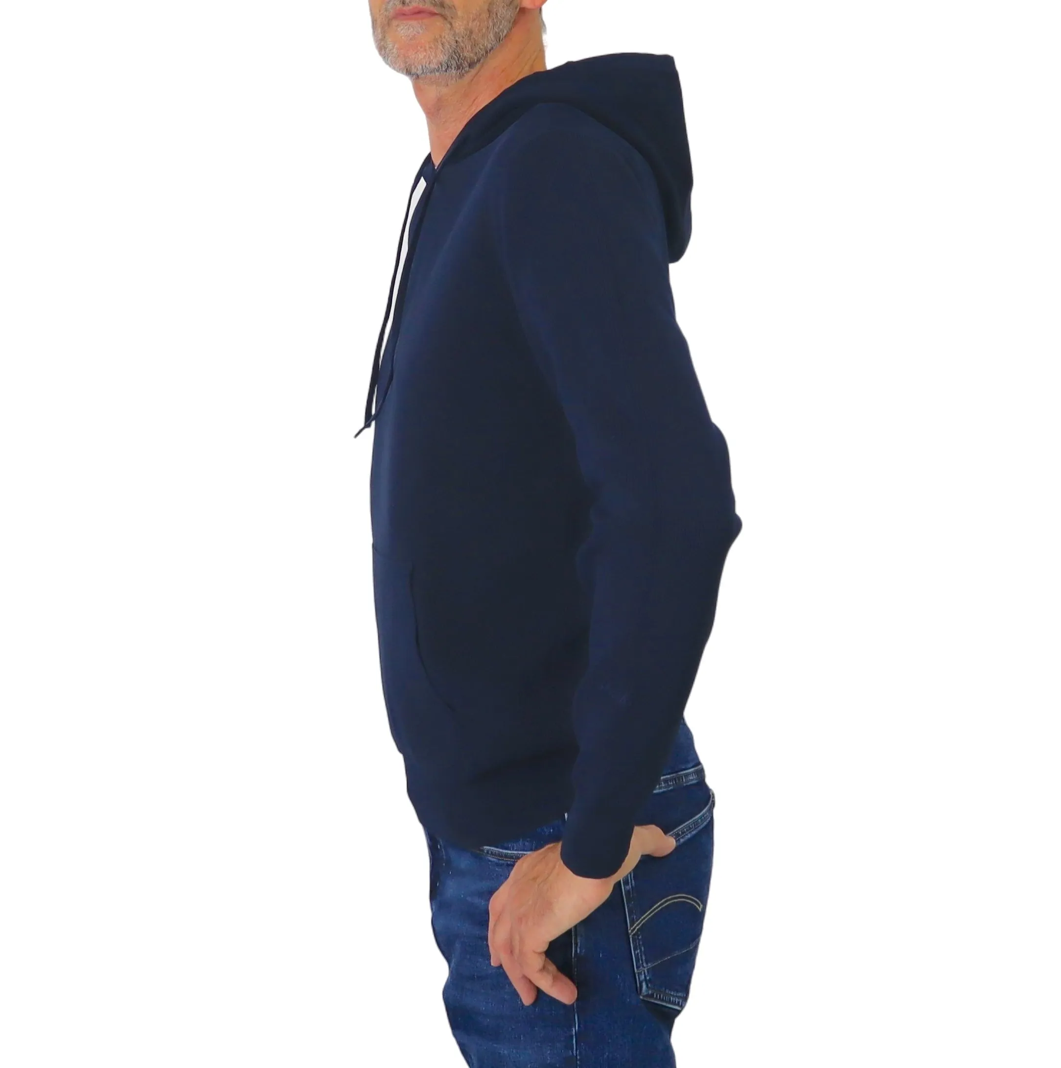 SHOCKLY maglione uomo tessuto tecnico cappuccio POP HOOD 7M8065 BLU inverno 2023