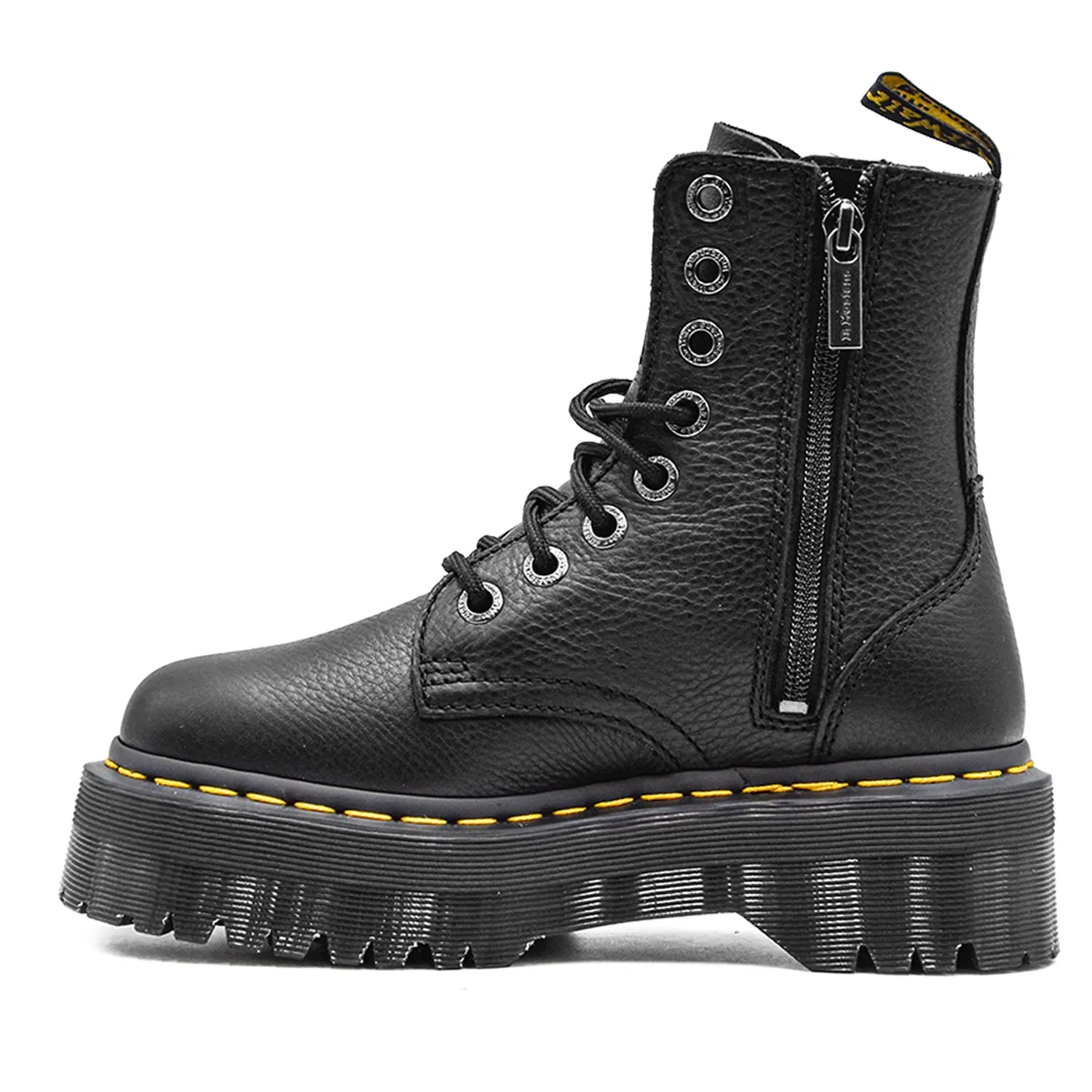 Stivaletti Dr. Martens Jadon III Nero Pelle Morbida Fresata Donna