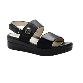 Stonefly women's casual sandal Aqua III Nappa leather and fabric 216158 000 black