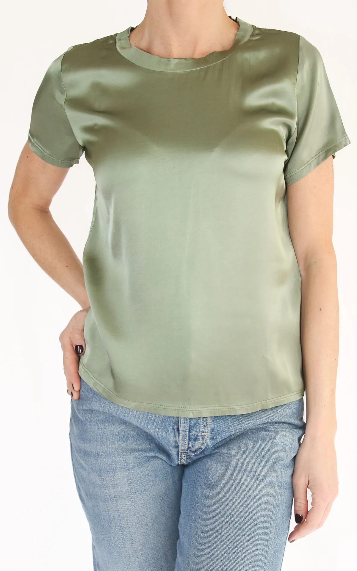 Susymix – Blusa viscosa mezza manica – Verde