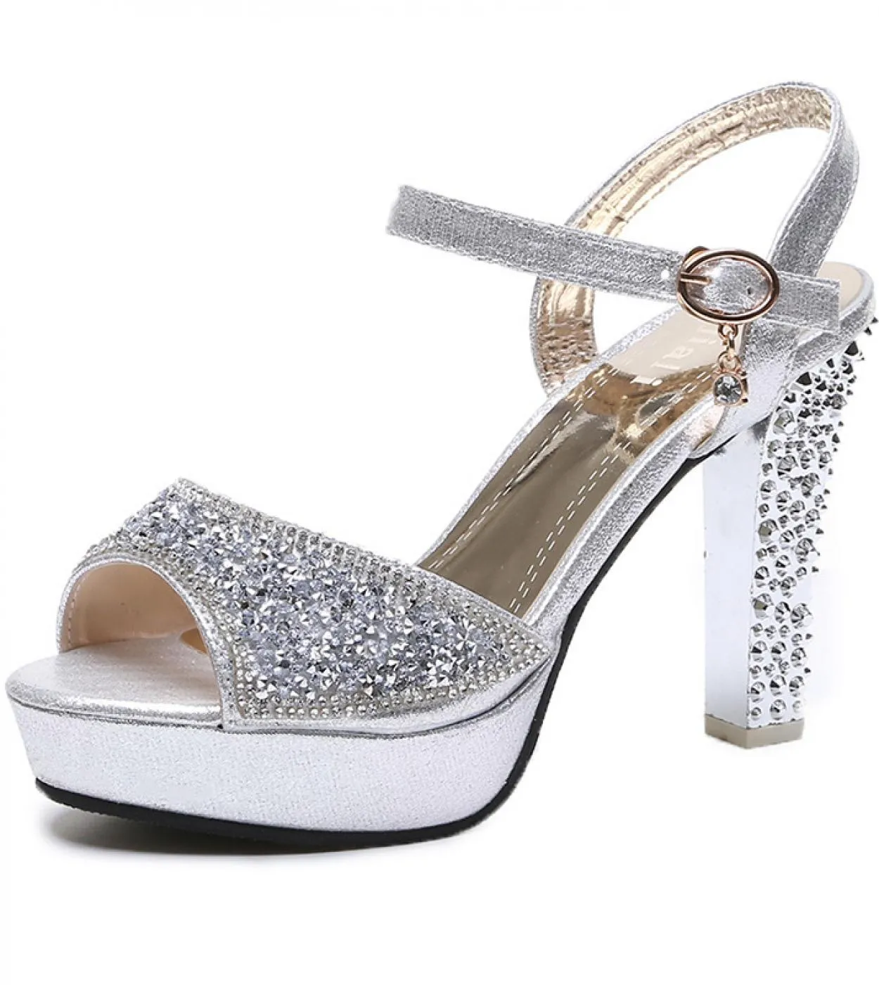 Tacchi alti Ladys Peep Toe Scarpe estive per donna Sandali Sandali moda donna Scarpe Zeppe femminili Piattaforma strass