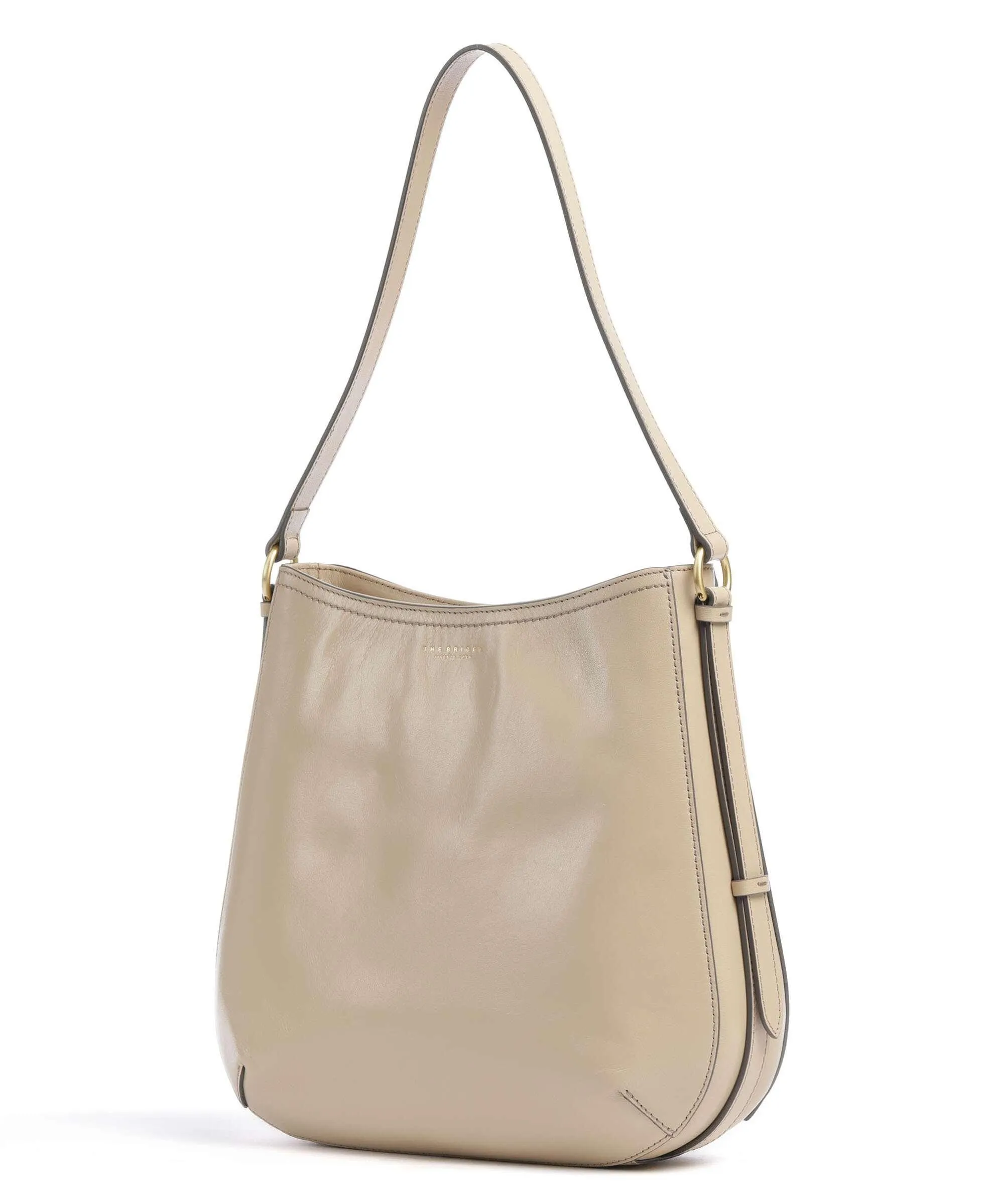  The Bridge Federica Borsa hobo pelle di vacchetta finemente grana beige  