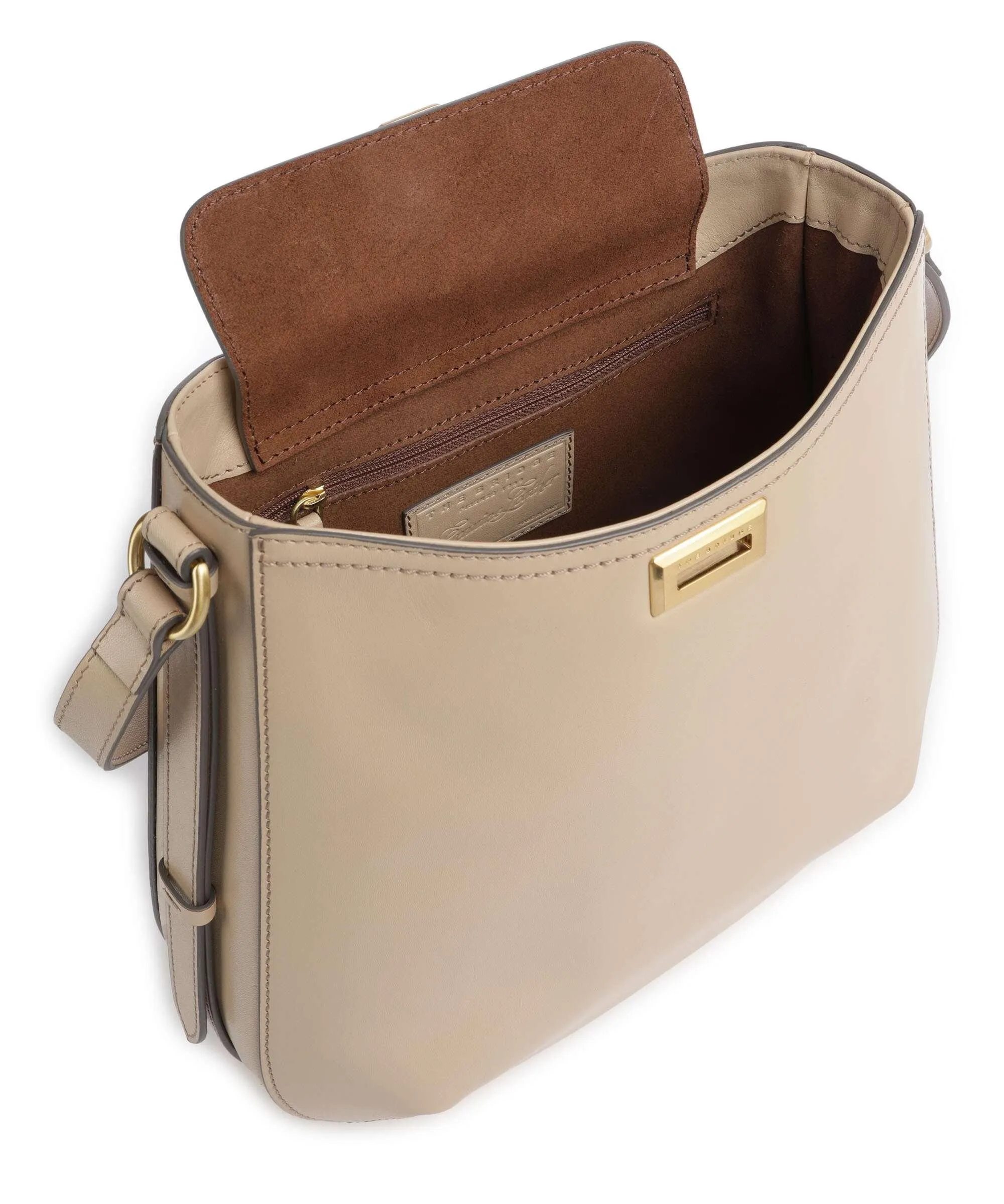  The Bridge Federica Borsa hobo pelle di vacchetta finemente grana beige  