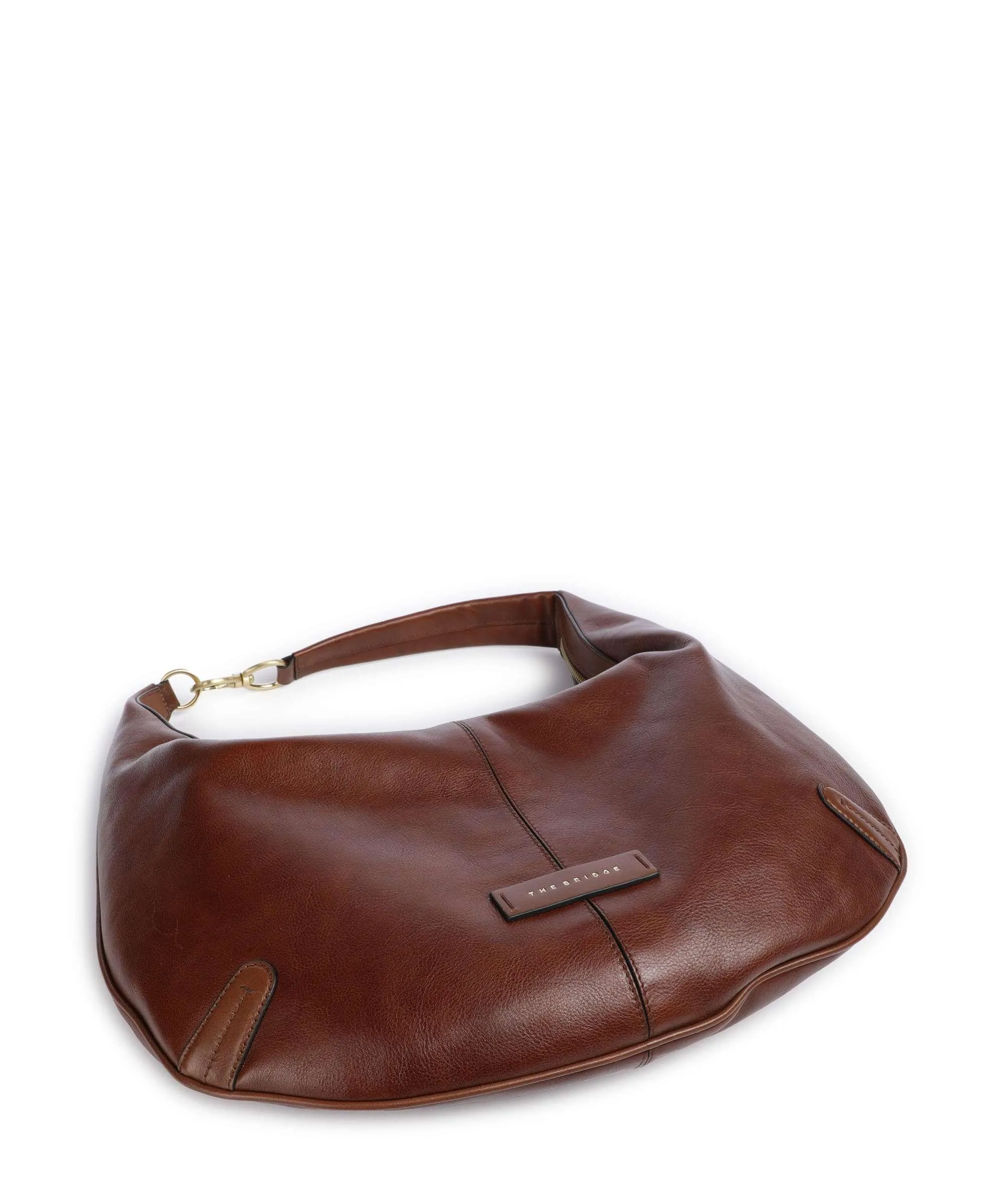  The Bridge Flavia Borsa hobo pelle di vacchetta finemente grana marrone  